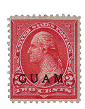 G2 - 1899 2c Washington, Red, Type IV, Guam Black Overprint