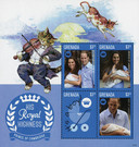 M11234 - 2013 $3.25 Duke and Dutchess of Cambridge with Prince George; The Cat & the Fiddle on Salvage