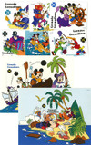MDS350 - 1995 Disney Friends on High Seas Adventure, Mint, Set of 6 Stamps and 2 Souvenir Sheets, Grenada Grenadines