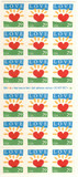 2813a - 1994 29c Love Series: Heart Sunrise, Booklet Pane of 18 Stamps