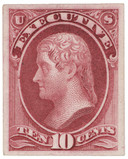 O14P4 - 1873 10c Official Mail Stamp - carmine