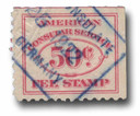 RK9 - 1906 50c American Consular Service Fee Stamp, Carmine, Perf. 10