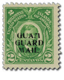 GM1 - 1930 2c Jose Rizal, Green, Guam Guard Mail, Black Overprint