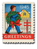 WX125 - 1945 National Tuberculosis Association Christmas Seal, Perf. 12.5
