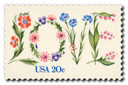 1951 - 1982 20c Love Series: Love Flowers