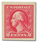 534 offer - 1920 2c Washington, Carmine, Offset Printing, Unwatermarked, Type Va, Imperf.