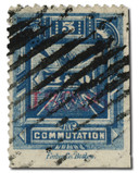 3T18 - 1887 5c Baltimore & Ohio Telegraph Company, Blue, Forbes Company Boston, Perf. 12.5
