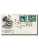 2510-11 - 1990 25c Sea Creatures: Sea Otter & Common Dolphin, First Day Cover