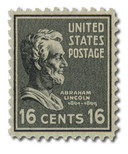 821 - 1938 16c Abraham Lincoln, Black