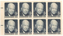 1393a - 1970 6c Dwight D. Eisenhower, Booklet Pane of 8 Stamps