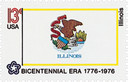 1653 - 1976 13c Bicentennial State Flags: Illinois