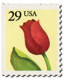 2527 - 1991 29c Flower, Booklet Single