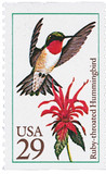 2642 - 1992 29c Hummingbirds: Ruby-Throated