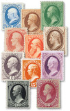 145-55 - 1870-71 Bank Notes, Hard Paper, Complete Set of 11 Stamps