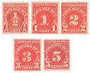 LH140 - 5 Postage Due Mint Stamps