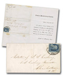MA1988 - 1861 US #20 on Cover to E.L. Cushing, from Lawrence Manufacturing Company