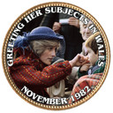 CNS616 - Princess Diana "Greetings in Wales" Great Britain Penny