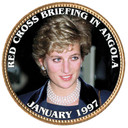 CNS634 - Princess Diana "Red Cross Briefing in Angola" Great Britain Penny