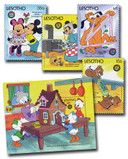 MDS370 - 1986 Disney and Friends Celebrate Christmas, Mint, Set of 4 Stamps and Souvenir Sheet, Lesotho