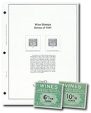 RE183A-84A - 1951-54 6 7/10 & 10 1/5c Cordials, Wines, Etc. Stamps, Green & Black, Rouletted 7, Denomination Spelled Out in One Line
