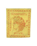 144L9 - 1864 Westervelt's Post, Red on Pink Paper