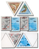 MA2022 - 1966-73 Rattlesnake Island, Lake Erie, Collection of 8 Local Stamps
