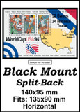 MM2198 - 140x95mm 1 Horizontal  Black Split-Back Mount