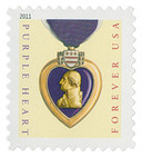 4529 - 2011 First-Class Forever Stamp -  Purple Heart