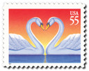 3124 - 1997 55c Love Series: Swans