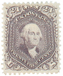 70 - 1861-62 24c Washington, Red Lilac, Perf. 12