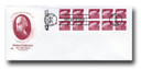3482a - 2001 20c George Washington, Booklet Pane of 10 Stamps, First Day Cover