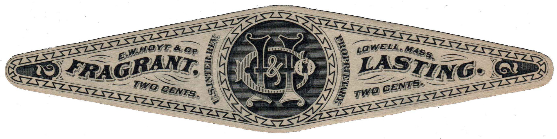 RT9d - 1878-83 2c E. W. Hoyt &amp; Co., Black, Double Line Watermark USIR ...