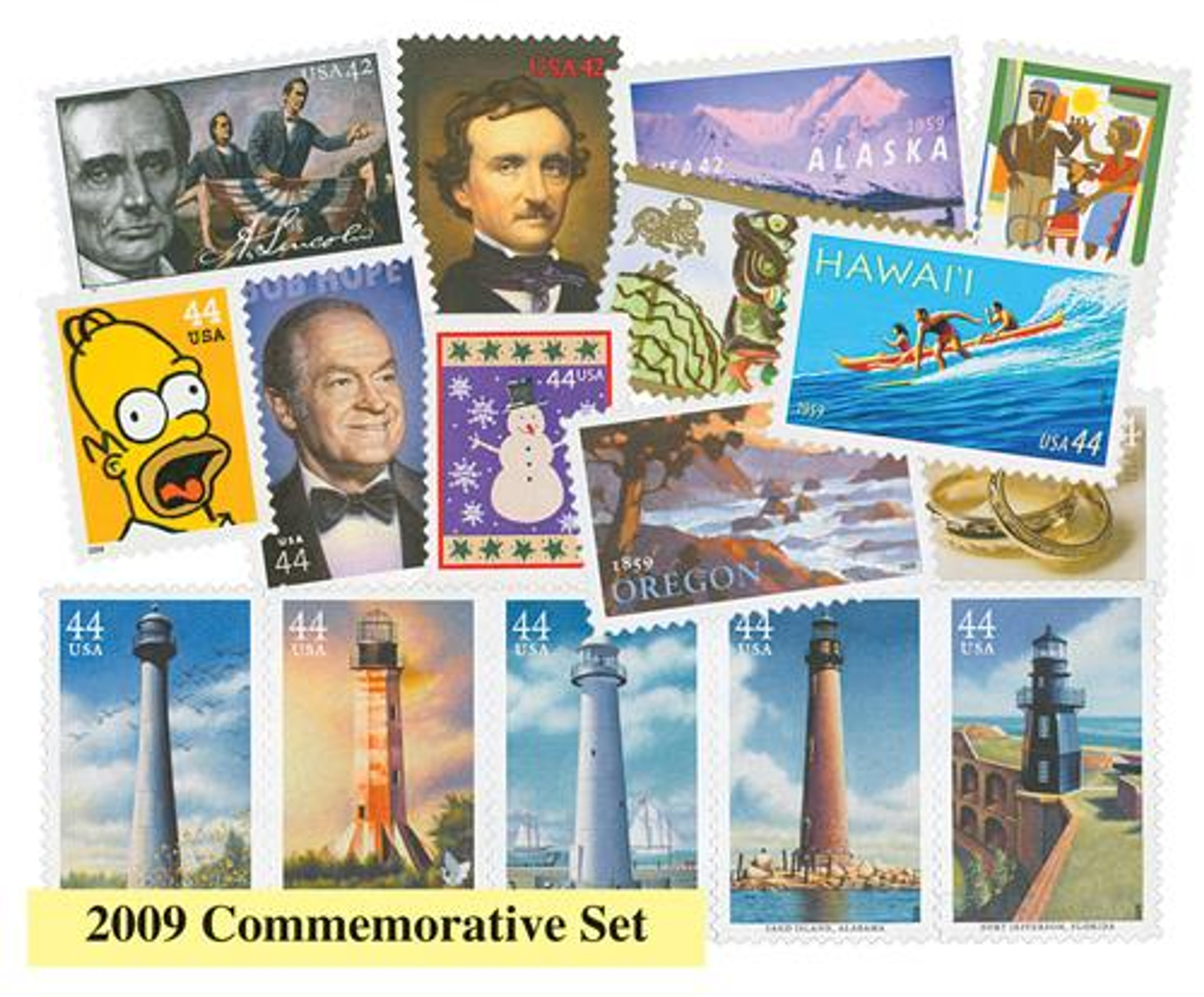 YS200009 2000s Commemoratives, 490 stamps Mystic Stamp Company
