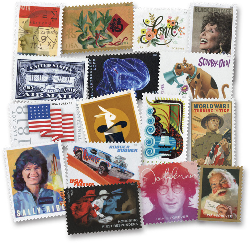 530710 2018 FirstClass Forever Stamp Dragons Mystic Stamp Company