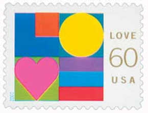3658 - 2002 60c Love Series: Multicolor Love