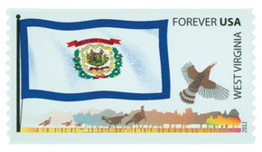 4329 - 2012 First-Class Forever Stamp -  Flags of Our Nation: W.Virginia