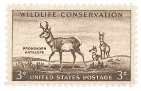 1078 - 1956 3c Pronghorn Antelope 1078 - 1956 3c Pronghorn Antelope