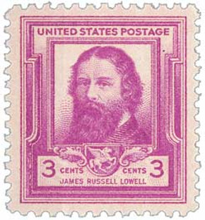 866 - 1940 3c Famous Americans Series: James Russell Lowell