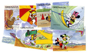 MDS318A - 1992 Disney Friends Try - Thrill Sports, Mint, Set of 8 Stamps, Grenada