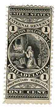 RS151b - 1871-77 1c Johnston Holloway & Co., Black, Silk Paper