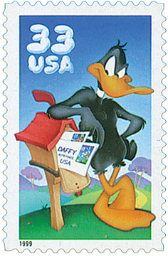 3137a - 1997 32c Bugs Bunny, Single from Pane of 10 - Mystic Stamp