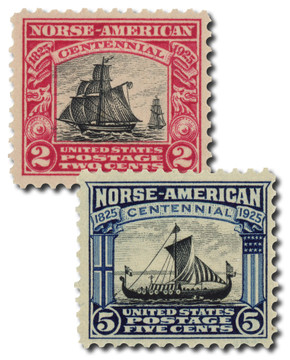 620 - 1925 2c Sloop Restaurationen, Carmine & Black - Mystic Stamp