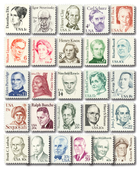 1844-69 - 1980-85 Great Americans Series, Set of 26 Stamps