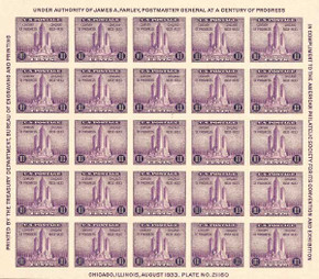 730-31 - 1933 Century of Progress Souvenir Sheets, Set of 2