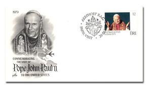 AC861 - 1979 Pope John Paul II Visit to the US, Aerphort, Ireland cancel Special Event Cover
