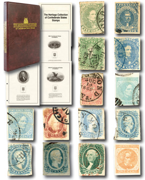 CSA1-14 - 1861 Confederate States of America, Complete Set of 14 Stamps plus Free Album and Pages