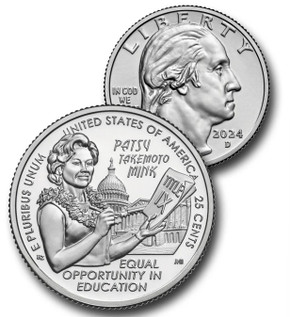 CNAW12D - 2024 American Women Quarters, Patsy Takemoto Mink, D Mint