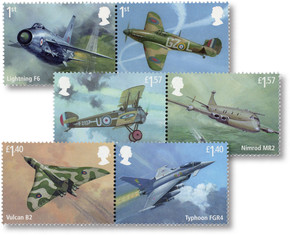 M12315 - 2018 Royal Air Force Centenary, Mint,  Set of 6 Stamps, Great Britain