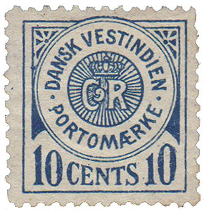 DWIJ4 - 1902 10c Danish West Indies Postage Due