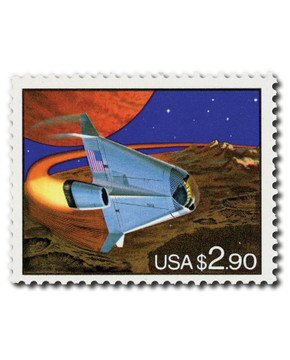 2544 - 1995 $3 Space Shuttle 'Challenger', Priority Mail - Mystic